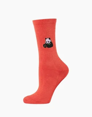 Bamboozld: Womens Panda Zoo Conservation Sock - Brick