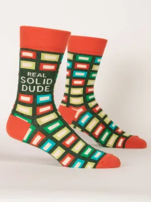 Men’s Real Solid Dude Crew Socks