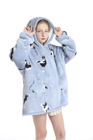 My Snuggy - Baby French Bulldog Yoga Lover Oversized Blanket Hoodie