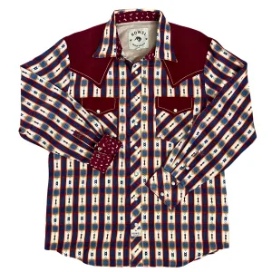 Navajo Plaid Long Sleeve Performance Western Shirt