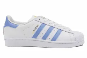 Adidas Superstar Women's "White/Light Blue/Gold"