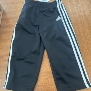 Adidas- Track Pants : Black -children-18m