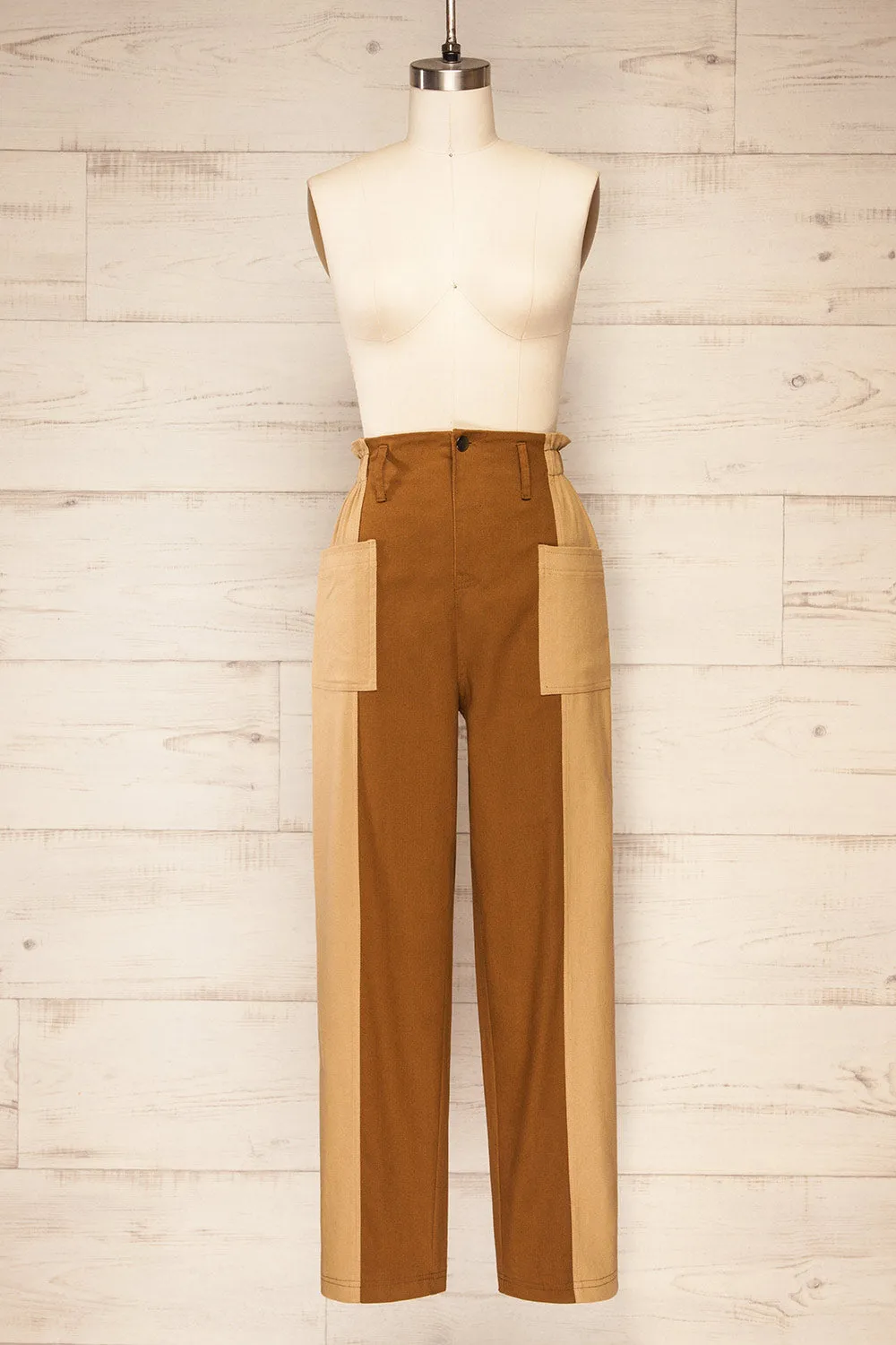 Ajaccio | Two-Tone High-Waisted Pants