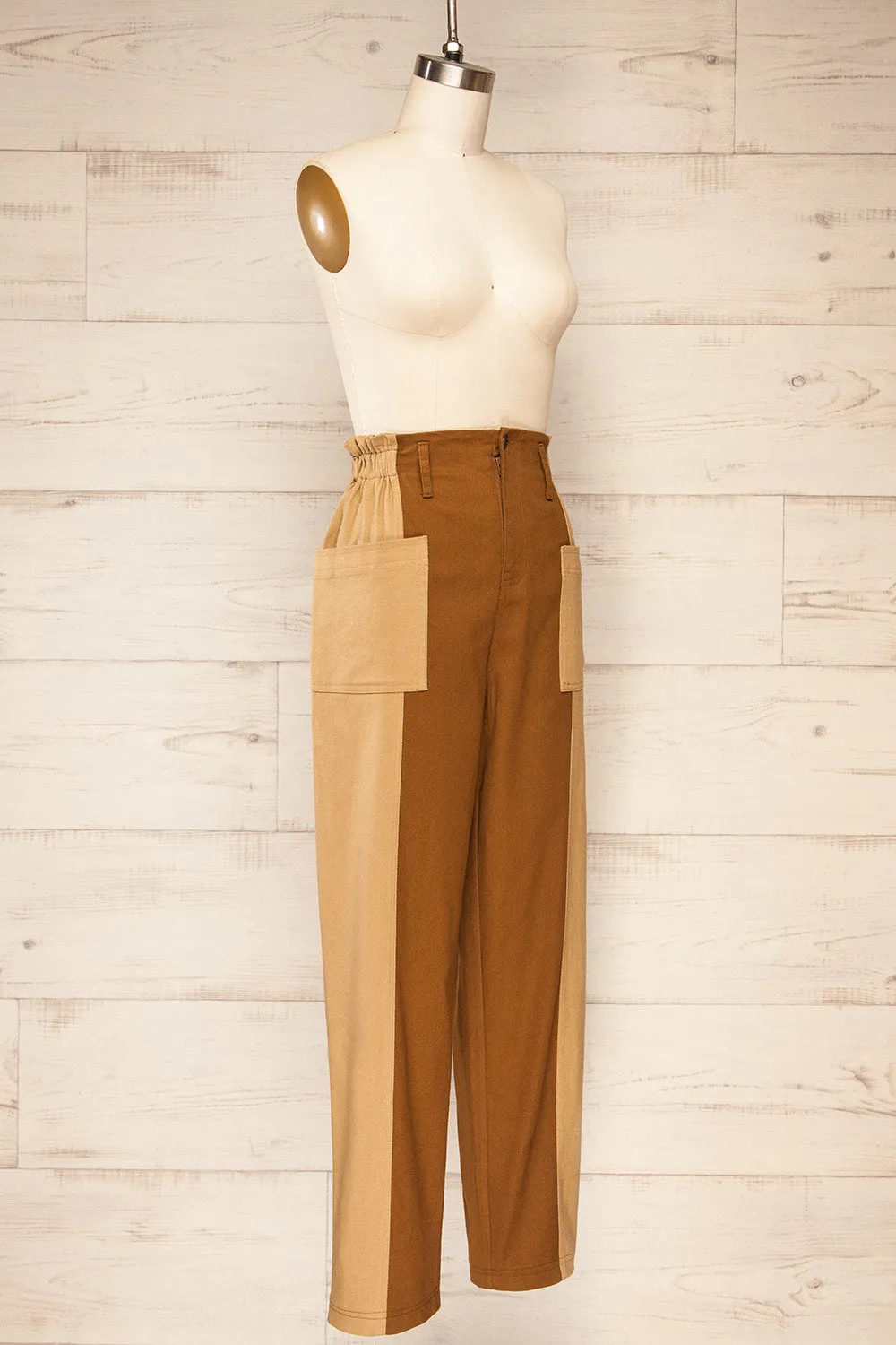 Ajaccio | Two-Tone High-Waisted Pants