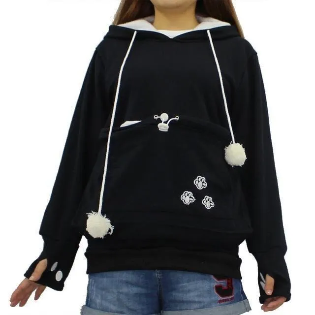 Cat Lovers Hoodie with Cuddle Pouch