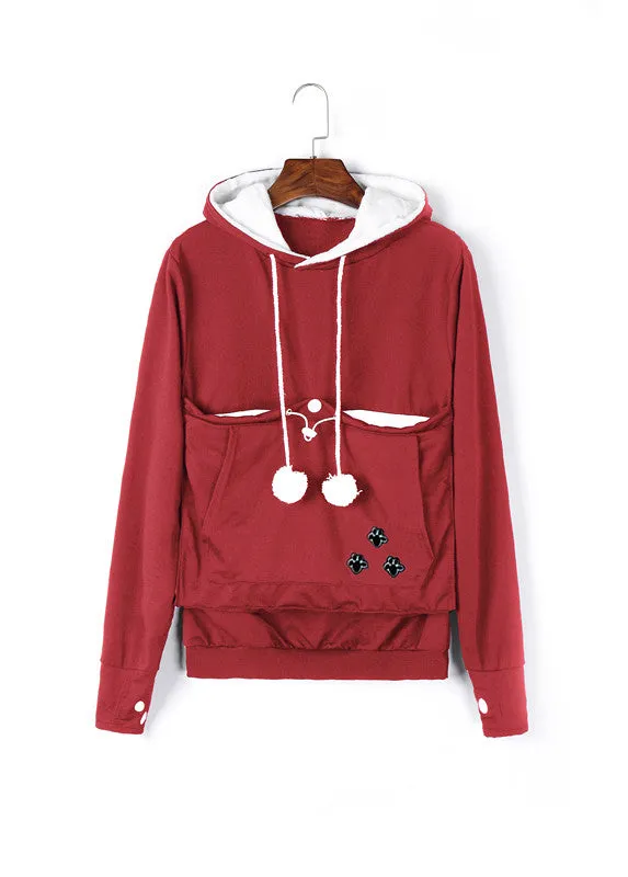 Cat Lovers Hoodie with Cuddle Pouch