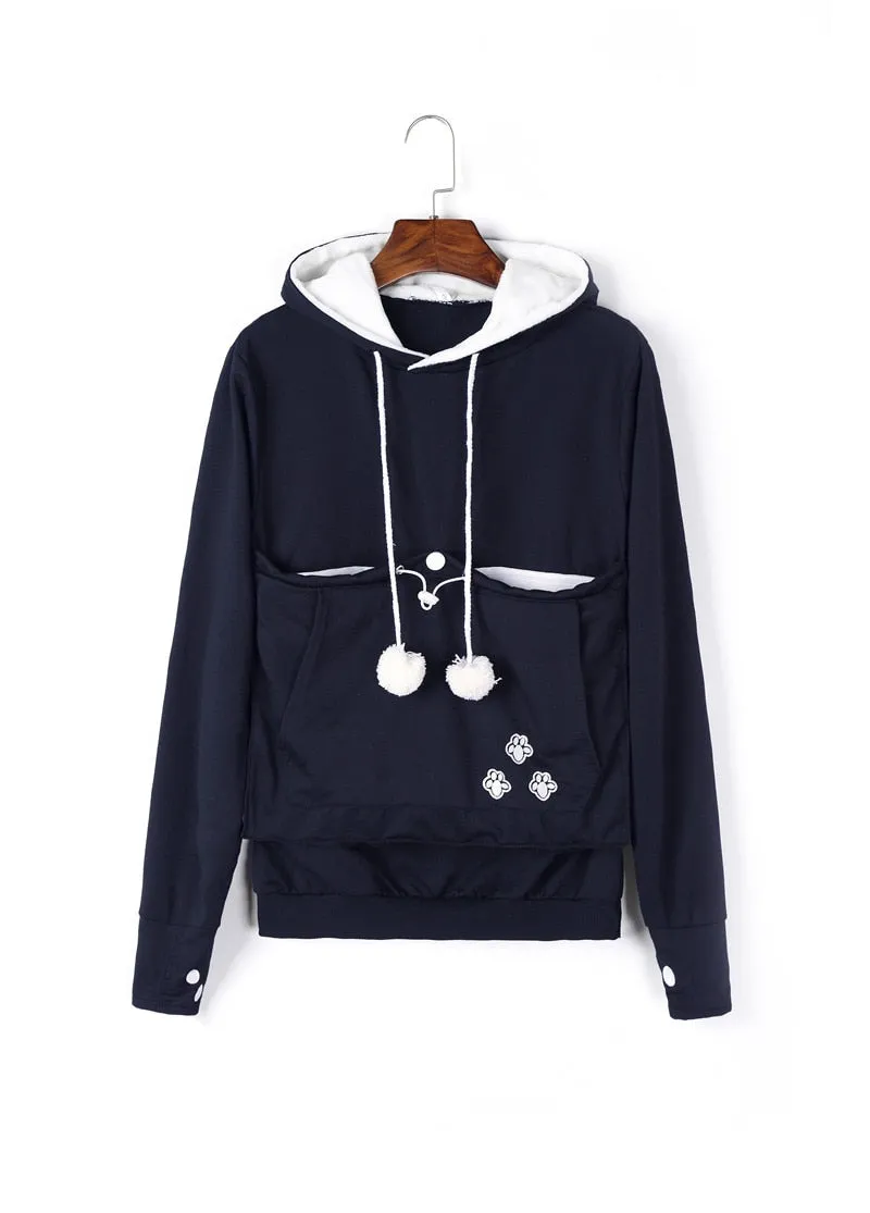 Cat Lovers Hoodie with Cuddle Pouch