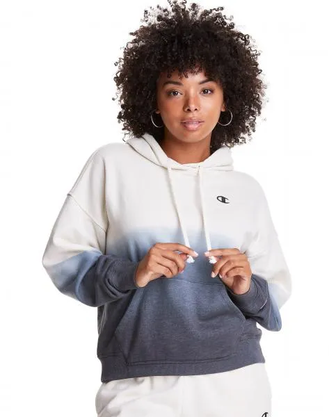 CHAMPION - Women - Relaxed Fleece Dye Hoodie - Dip Dye Natural/Black