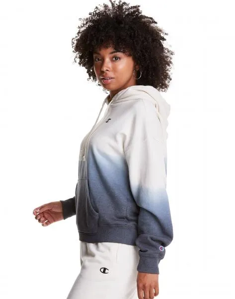 CHAMPION - Women - Relaxed Fleece Dye Hoodie - Dip Dye Natural/Black