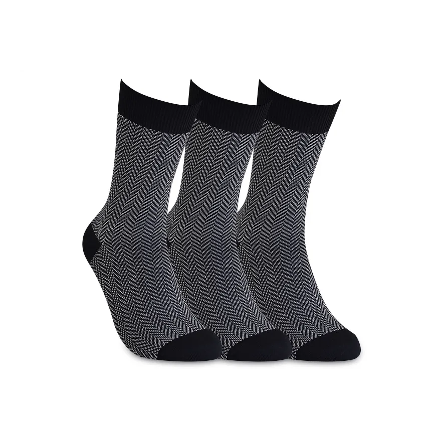 Chevron Sock 3-pack Black / White