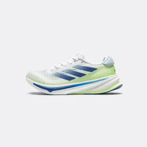 Mens Adidas Supernova Rise Sneakers - Footwear White with Wonder Blue and Green Spark Accents