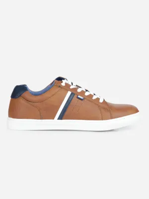 Men's Tan Lace Up Smart Casual Sneaker (IX1059)