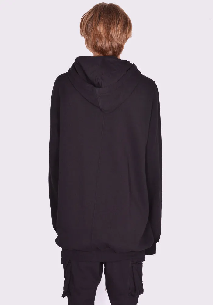 RICK OWENS MEN RR02D6282 FES3 SWEAT HOODIE BLACK (New Season FW24)