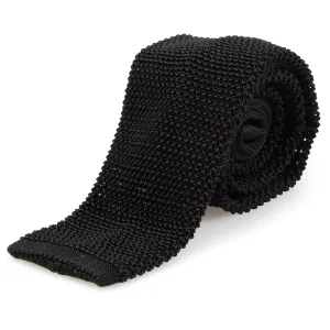 Silk Flat-End Knit Tie