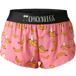 Women's Pink Bananas 1.5" Split Shorts